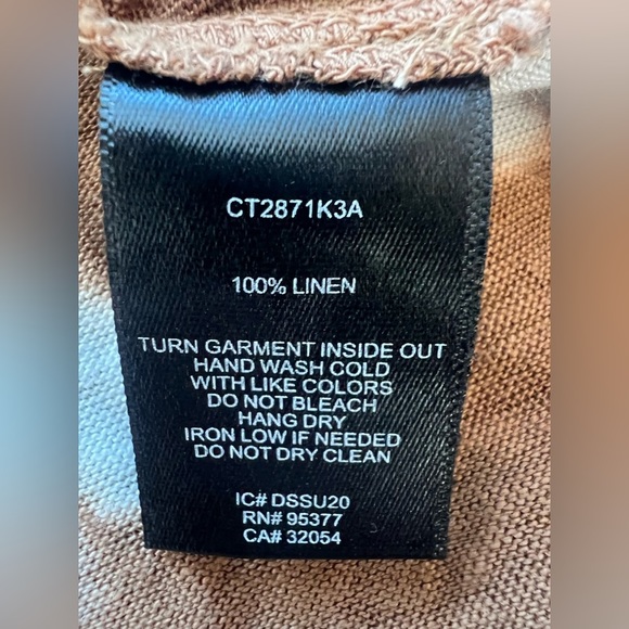 NWT: Sanctuary White Bronze Striped Linen Short Sleeve Top Size Small - Picture 8 of 9